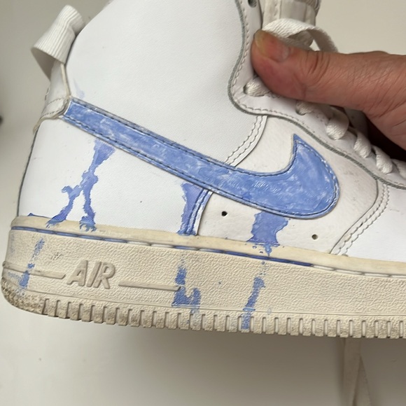 Nike Air Force white sneakers, Youth 5.5 - Picture 12 of 13